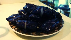Yes, purple cabbage is a little disturbing but yummy!